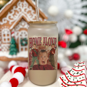 Bootleg Home Alone Battle Plan Frosted Glass Tumbler