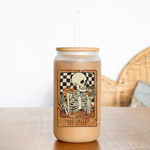 Load image into Gallery viewer, Dead Inside But Spiced Frosted Glass Tumbler
