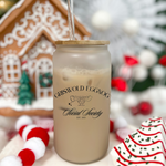 Load image into Gallery viewer, Griswold Eggnog Social Society Frosted Glass Tumbler
