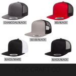 Load image into Gallery viewer, Flat Brim Trucker Snapback- Adult (I.D.C.)
