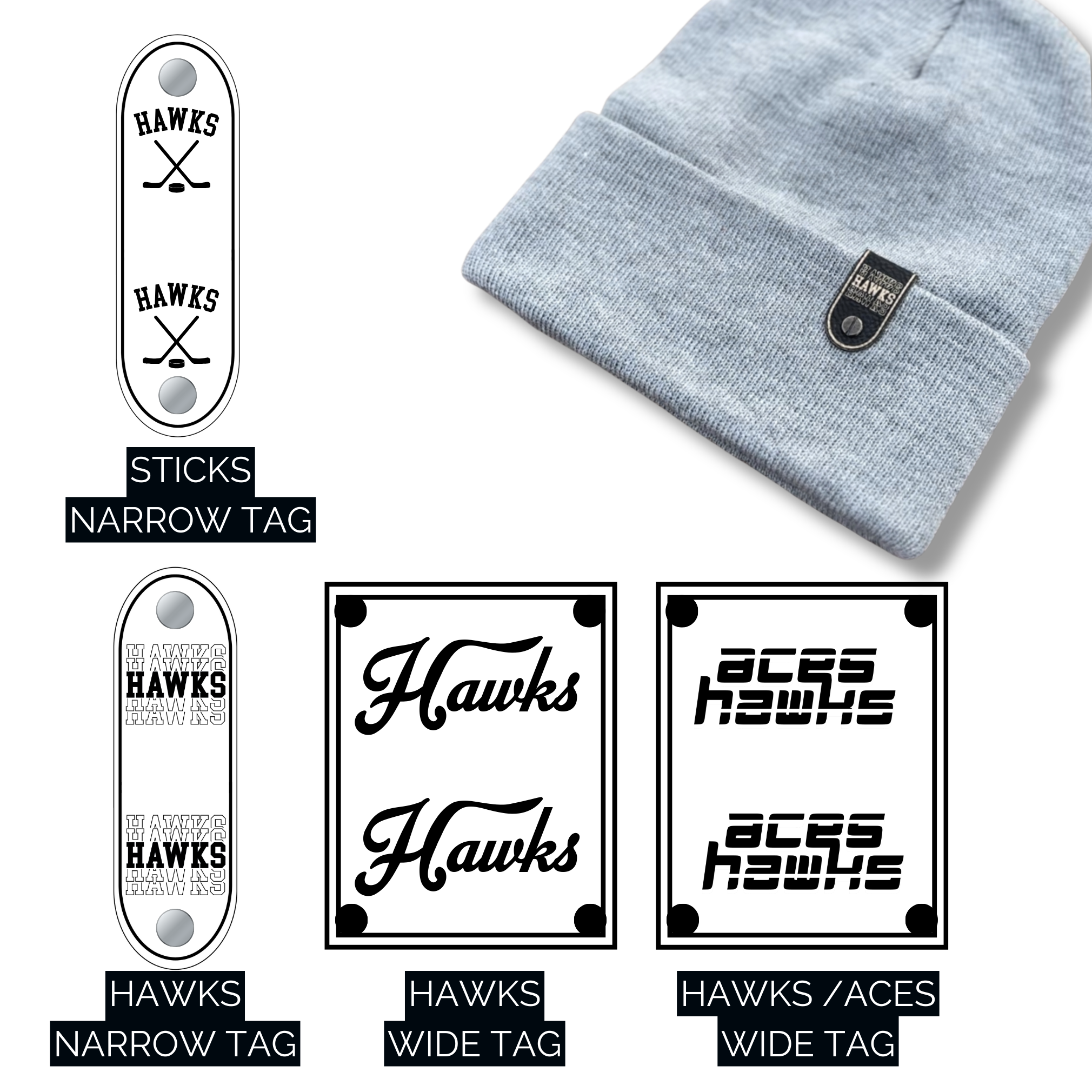 HAWKS Adult Toque- 4 designs!