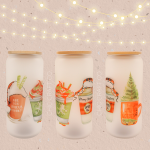 Christmas Vacation Coffees Frosted Glass Tumbler