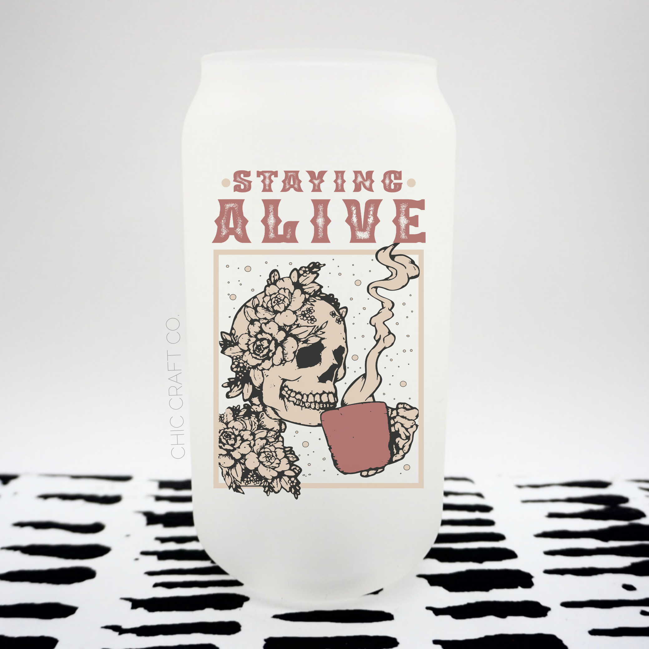 Staying Alive Frosted Glass